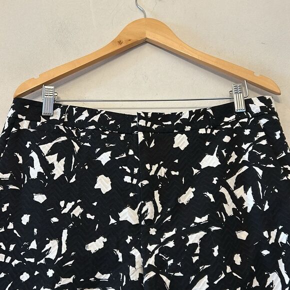 Banana Republic black white textured patterned pants Size 12 EUC - Picture 3 of 8